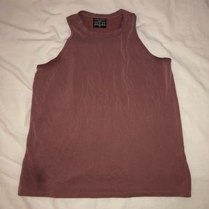 super soft mauve high-neck tank